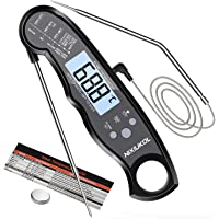 NIXIUKOL Termometro Cocina Digital Lectura Instantánea Alarma Retroiluminación Grande Pantalla LCD Espalda Magnética…